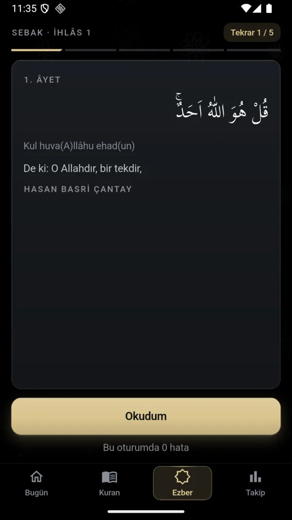 Sebak: günün âyeti