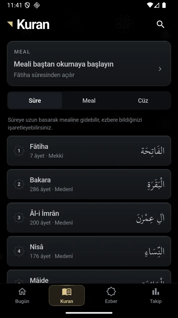Kur'an ve meâl okumak — 1. adım