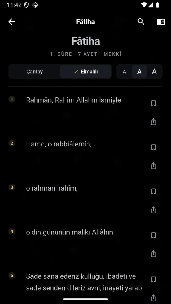 Kur'an ve meâl okumak — 3. adım