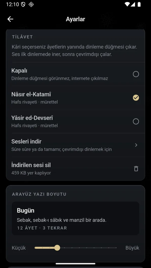 Âyet dinlemek — 1. adım