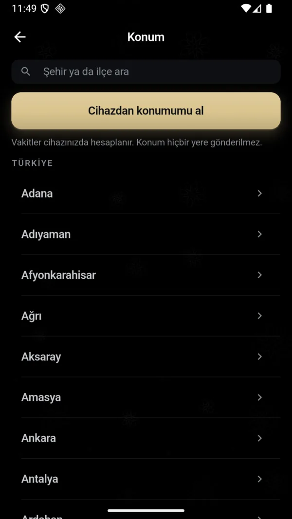 Namaz vakti ve kıble — 1. adım