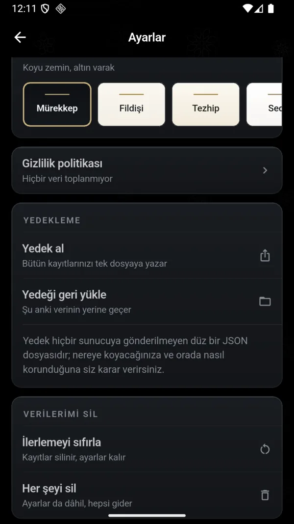 Yedek almak — 2. adım